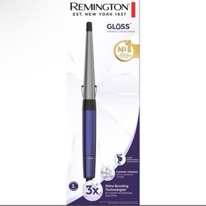 Remington Purple and Silver Tapered Curling Wand and Heat Protectant Glove